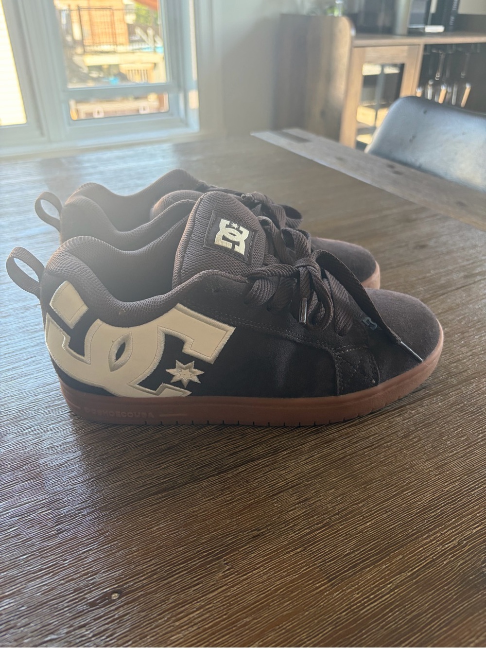 DC Women's Brown Sneakers with White Logo